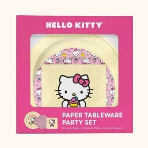 Hello Kitty x Studio Oh! Strawberry Lemonade Paper Tableware Party Set